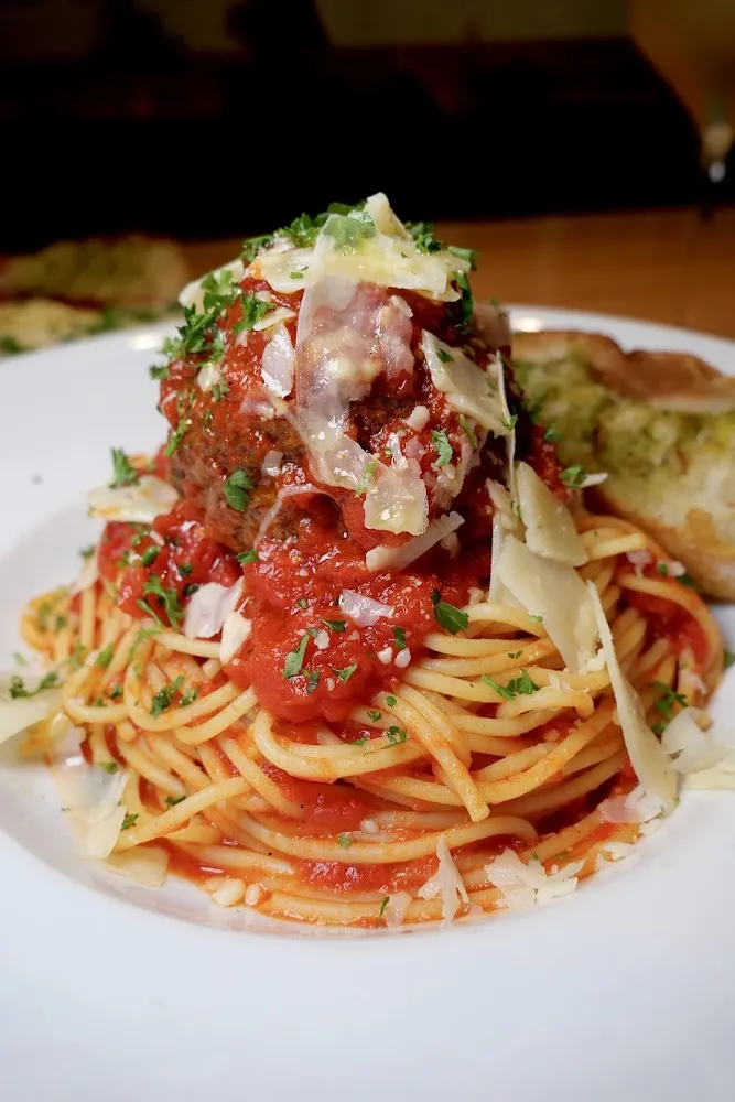 Spaghetti and Large Meatball